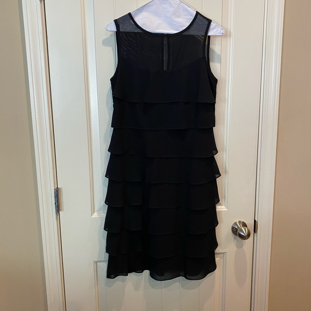 Ruffled Black Dress